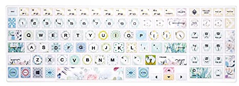 WYGCH Silicone Keyboard Cover Skin for Newest HP OMEN 15-DC 15.6, HP 15-dc0010nr 15-dc0020nr 15-dc0030nr 15-dc0051nr dc0052nr 15-dc0086nr 15-dc0087nr 15-dc0096nr Laptop,Garland