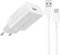 Chargeur Type C Secteur Rapide, Super Fast Charging Câble pour Samsung Galaxy A12 5G A13 A14 A15, A05S, A34, A23, A53,A54, A33, S24, S23, S22, S21, S20, S10, S9, S8, Adaptateur 1.5m USB C Cordon