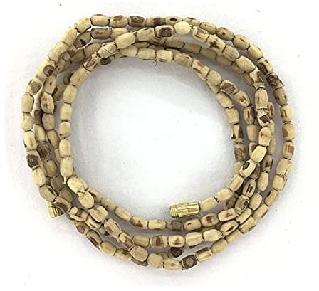 MAYAPURI Unisex-Adult Original Tulsi Kanthi Mala/Tulasi Mala For Neck | Holy Basil Wood Necklace (2 Round)