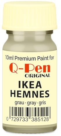 Q-Pen Original© Lackstift passend für IKEA HEMNES grau – Möbel Reparaturstift mit feinem Pinsel – Kratzer & Macken ausbessern – Made in Germany