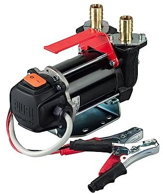 PIUSI Kit Portatile Travaso Diesel a 24/12V, Portata 30/50 litri/minuto con Morsetti, Connessioni in parallelo e Raccordi Portagomma Tubo da 3/4 BSP | Carry Kit F0022400C