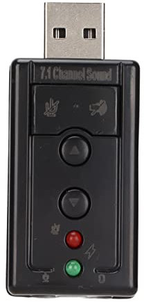 Tarjeta de Sonido Externa USB, Adaptador de Audio de Amplificador Interno Estéreo Virtual de 7.1 Canales con Conector de 3,5 Mm para Auriculares Y Micrófono para Teléfono, Computadora Portátil Y PC