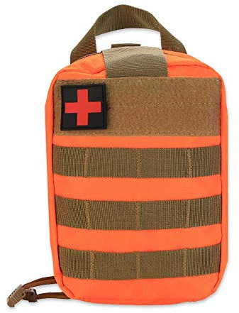 Sac de sauvetage de randonnée, sac à DOS de trosse d'urgence Avec des chaussettes EMS EMT trosse d'urgence trosse d'urgence trosse Medical Anti insectes (Orange)