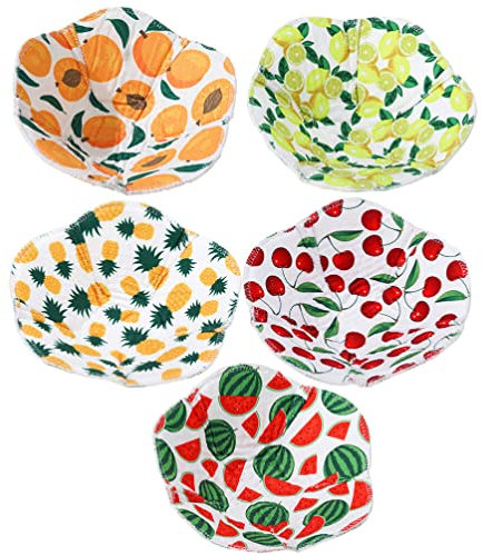 HEMOTON 5pcs Hot Bowl Cosy for Soup Microwave Bowl Holder Cozy Machine Washable Dish Hugger for Hot Food Non-Slip