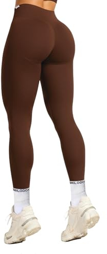 SMILODOX Leggings Damen Amaze Pro mit Scrunch, Butt Lift Sporthose High Waist V-Shape Trainingshose Seamless Blickdicht Yogahose Für Sport Fitness Alltag