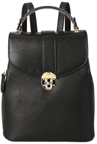 rofozzi Rucksack für Damen, klein – kleiner Rucksack, modisch, Leder-Rucksack, Geldbörse für Reisen, Arbeit oder den täglichen Gebrauch, Schwarz (klein), Small, Rucksack