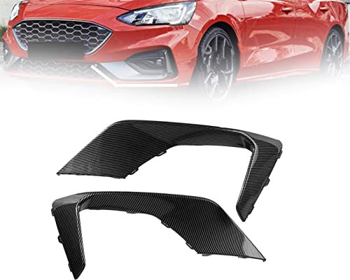 laxyy Für Ford Für Focus MK4 ST 2019 2020 2021 Auto Nebelscheinwerfer Abdeckung Trim (Color : Glossy Black)