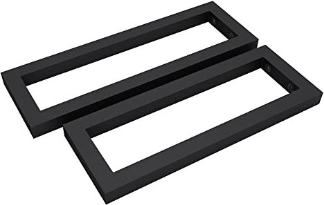 Sogood 2 Pièces Équerre de Fixation Plan de Toilette Étagère Tablette Murale Porte-Serviette Acier INOX Noir 35x2x15cm WH01