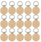 TAFACE 15 portachiavi in legno, portachiavi vuoto rotondo, portachiavi personalizzabile, utilizzato per intaglio fai da te, pittura, decorazione, regali, beige., 20*15*1cm