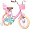 Glerc Maggie 16 Zoll Kinderfahrrad Alter 4 5 6 7 Jahre alt Mädchen Fahrrad Prinzessin Stil mit Puppen-Sitz & Korb & Stützräder & Glocke für Geburtstag, Rosa