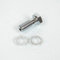 Vis raccord banjo durite frein acier chromé 3/8 24G compatible avec moto Harley Davidson