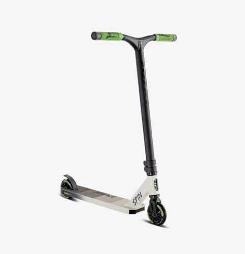 PUKY Spin | Hochwertiger Roller für Kinder 5+ | One Piece Bar Aluminium-Lenker | 100mm PU Rollen | Langlebig & Stabil | CNC-gefrästes Design | Optimale Kontrolle & Grip | Farbe Weiß