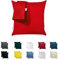 Kissenbezug 40x40 Mikrofaser Premium 2er Set Kissenhülle Deko für Kissen Sofa/Bett Stoff Superweicher Resistent Hypoallergen Anti-Milben Atmungsaktiv Kopfkissenbezug mit Verdecktem Zip Voll Waschbar