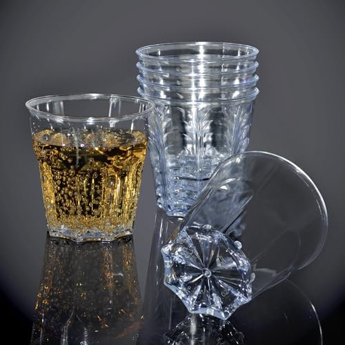 LYLIDIA Vasos Plastico Duro Reutilizables 30 Piezas Vasos de Plástico Transparente 200ml Vasos para Postres Vasitos Aperitivos Vasos de Fiesta para Bodas Cumpleaños Navidad Pascua Barbacoas