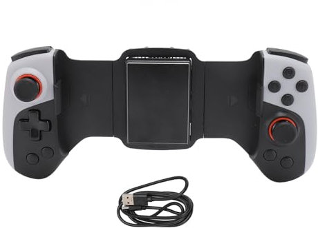 GOWENIC Teleskop-Gamepad-Controller, Mobiler Game-Controller mit Leistungsstarker Kühlung, Teleskopischer Kabelloser BT-Controller-Gamepad für Android für für Switch