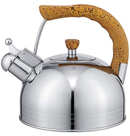 YSACJFD Stove Top Kettle Stove Top Kettle,Stove-Top Stainless Steel Hot Water Kettle with Ergonomic Handle,Whistliteakettle/Sier/2.5L