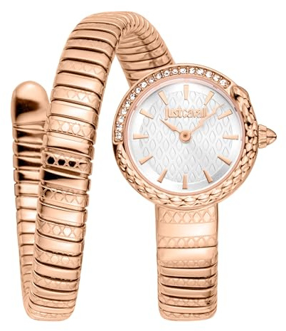 Just Cavalli Damen Analog Quarz Uhr mit Edelstahl Armband JC1L301M0045