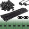 EUMAYES Kit de fixation pour brise-vue, avec 100 serre-câbles et 60 plaquettes de fixation en PVC pour brise-vue, clôtures de jardin, brise-vue, terrasse, jardin, balcon