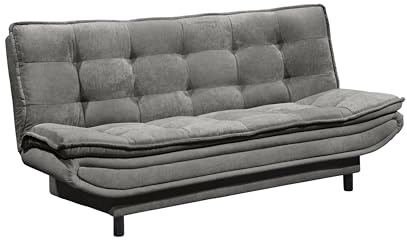 Schlafsofa >PATCH 2 Schlafsofa< Liegefläche 188x118cm, in Stone - Kompaktes Sofa mit Microvelour-Bezug (188x90x89 cm), mittlerer Härtegrad, stabile Holzwerkstoff-Konstruktion, einfache Montage