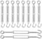 sourcing map M8 Hook and Eye Turnbuckles for Cable Wire Rope Tension, 304 Stainless Steel Turnbuckle Adjustable for Shade Sail String Light Hanging Pack of 10