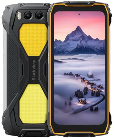 Blackview BV7300 Smartphone Resistente, Luces de Camping Dual 800LM, Batería 15000mAh, 18GB+256GB, 6.67'' 90Hz HD+, 50MP Cámara Visión Nocturna, Teléfono Móvil IP68 IP69K Antigolpes, GPS NFC Naranja