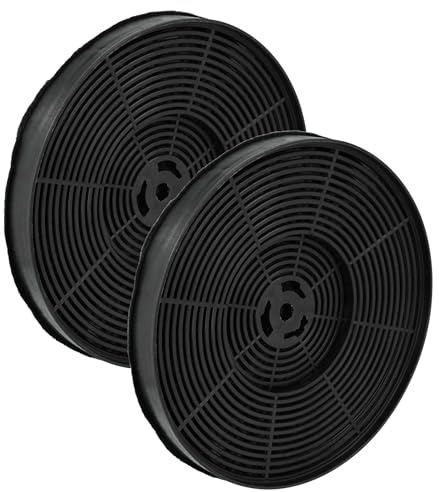 vhbw 2x Aktivkohlefilter kompatibel mit Exquisit UBH10INOX | UBH20-2.1MI, UBH20MI INOX, UBH10WE, UBH20, UBH20MW Dunstabzugshaube - 17,5 cm