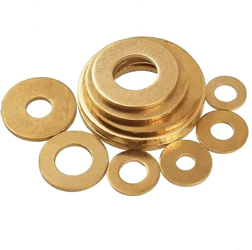 Amazleer 180pcs Rondelle Plate, M2/M2.5/M3/M4/M5/M6/M8/M10Joint Rondelle Plate en Laiton Assortiment pour L'étanchéité des Vis Bagues D'étanchéité-Livré avec Boîte