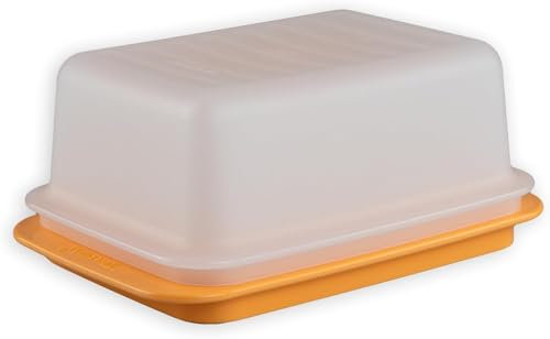 Tupperware Butterdose Butterschatz transparent orange Butter