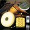 Yizhet 22m Camping Lichterkette Solar – Wiederaufladbare Aufrollbar Outdoor LED Lichterkette mit USB 9 Beleuchtungsmodi, wasserdicht, tragbar, perfekt für Camping und Garten