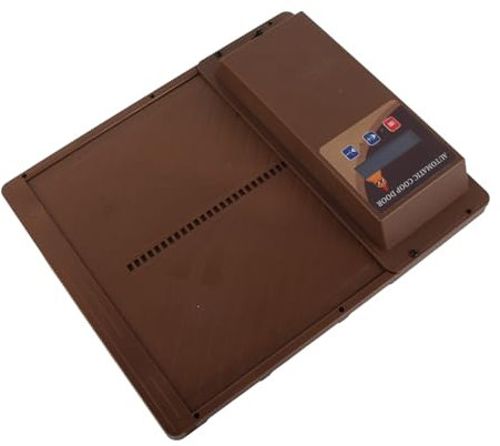 Poulailler Automatique Porte USB Ouverture Horizontale Automatique Poulailler Ouverture Automatique avec Minuteur Marron