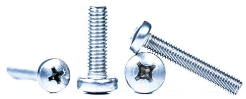 M2 (2mm x 12mm) Phillips Pan Head Machine Screws Zinc Plated Steel DIN 7985 (Pack of 20) - G10B 2x12_20