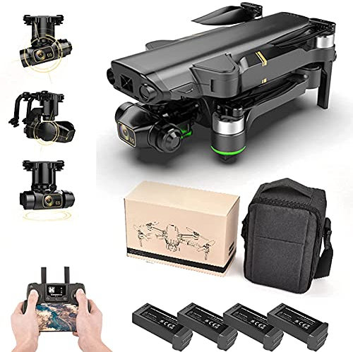 WYMYY Foldable GPS Camera Drone with 8K Camera for Beginners, Mini Camera Professional HD Mechanical Drone 3-Axis Gimbal Dual Cameras 5G WiFi Aerial Photography