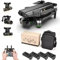 WYMYY Foldable GPS Camera Drone with 8K Camera for Beginners, Mini Camera Professional HD Mechanical Drone 3-Axis Gimbal Dual Cameras 5G WiFi Aerial Photography