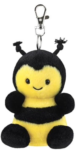 AURORA 61639, Palm Pals Queeny Bee Clip-On, 10cm, Soft Toy, Black & Yellow