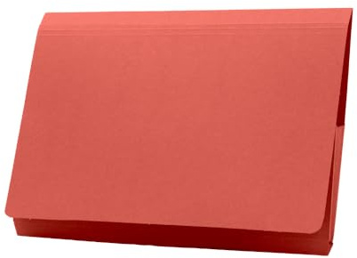 Exacompta Guildhall Full Flap Pocket Wallet, 315gsm, Foolscap - Red, Pack of 50
