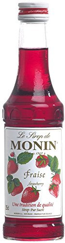 MONIN Sirop de Fraise pour Cocktail, Limonade et Eau Plate - Arômes Naturels - 25cl