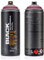 Montana Black Spray Paint, Matt Finish, 400ml Can, Colour: BLK3062 - Cardinal