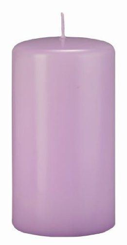 Candele Pilastro, Candelotto, Candele Cilindriche lilla 6 x 4 cm, 24 Pezzi