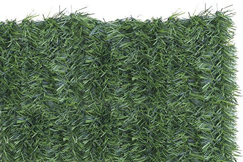 Private Label Künstliche Hecke „Evergreen“ aus PVC-Kunststoff, einfach und schnell zu installieren, Nicht brennbar. Ideal zum Verstecken von Gebrauch, für eine Intimumgebung. Farbe: Grün.