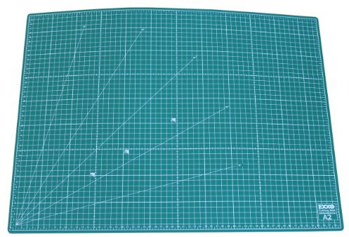 EXXO 10080 Schneidematte/Schneideunterlage A2 600 x 450 mm, 5-lagig und selbstheilend, grün