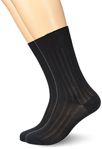Dim Chaussettes Homme Fil D'Écosse Côtes Fines Élégance et Finesse x2
