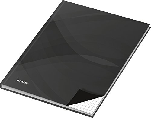 5 Kladden / Notizbuch / DIN A6 / 96 Blatt / kariert / 70g/m² / Farbe: schwarz