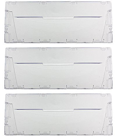 Spares2go Plastic Drawer Flap Front Handle for Indesit CA55 CAA55 NCA55 Series Fridge Freezer (Pack of 3)