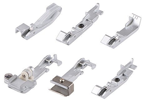CKPSMS Marque- Ensemble de pieds de surjeteuse #550620+550621+550622+550623+550624+550769 Compatible avec/remplacement pour marque Pfaff Hobbylock 476 marque SINGER 14SH654 14U555 14U557