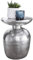 FineBuy Design Beistelltisch 36,5 x 46 x 36,5 cm Aluminium Dekotisch orientalisch rund, Designer Ablagetisch Metall modern, Anstelltisch schmal, Kleiner Hammerschlag Abstelltisch