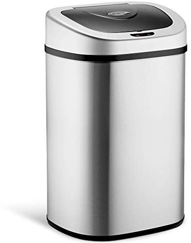 NETTA 80L Kitchen Recycling Sensor Bin – Large Touch-Free Automatic Motion Sensor Waste Rubbish Bin, Dustbin, Trash Can – Stainless Steel Finish – 80 Litre – Silver
