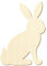 Holz Häschen Hase sitzend V1-3-50cm Streudeko Basteln Deko Wanddeko, Größe:5cm, Pack mit:10 Stück