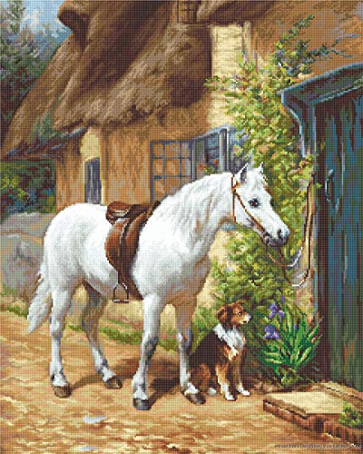 LUCAS Cross Stitch Kit, Cotton, Multicoloured, 42,5x34cm