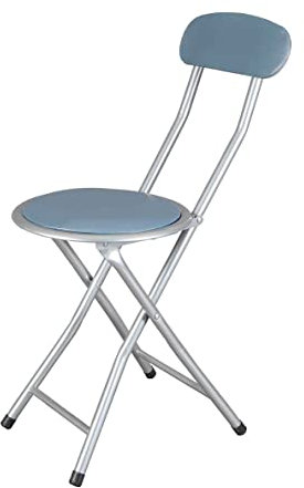 THE SECRET HOME - Taburete Plegables de Cocina - Alto. 74 cm x Diámetro. Ø30 cm - Asiento Auxiliar para el Hogar (1, Gris)