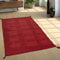Paco Home Wohnzimmer Natur Teppich m. Fransen, Moderner Handgewebter Kelim, 100% Baumwolle, Grösse:160x220 cm, Farbe:Rot